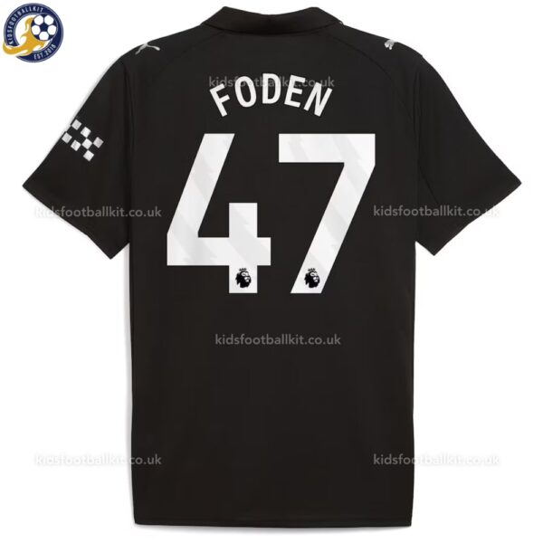 Manchester City Foden 47 Away 25 26 Men Football Shirt -back view
