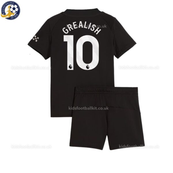 Manchester City Grealish 10 Away 25 26 Kids Football Kit -back view