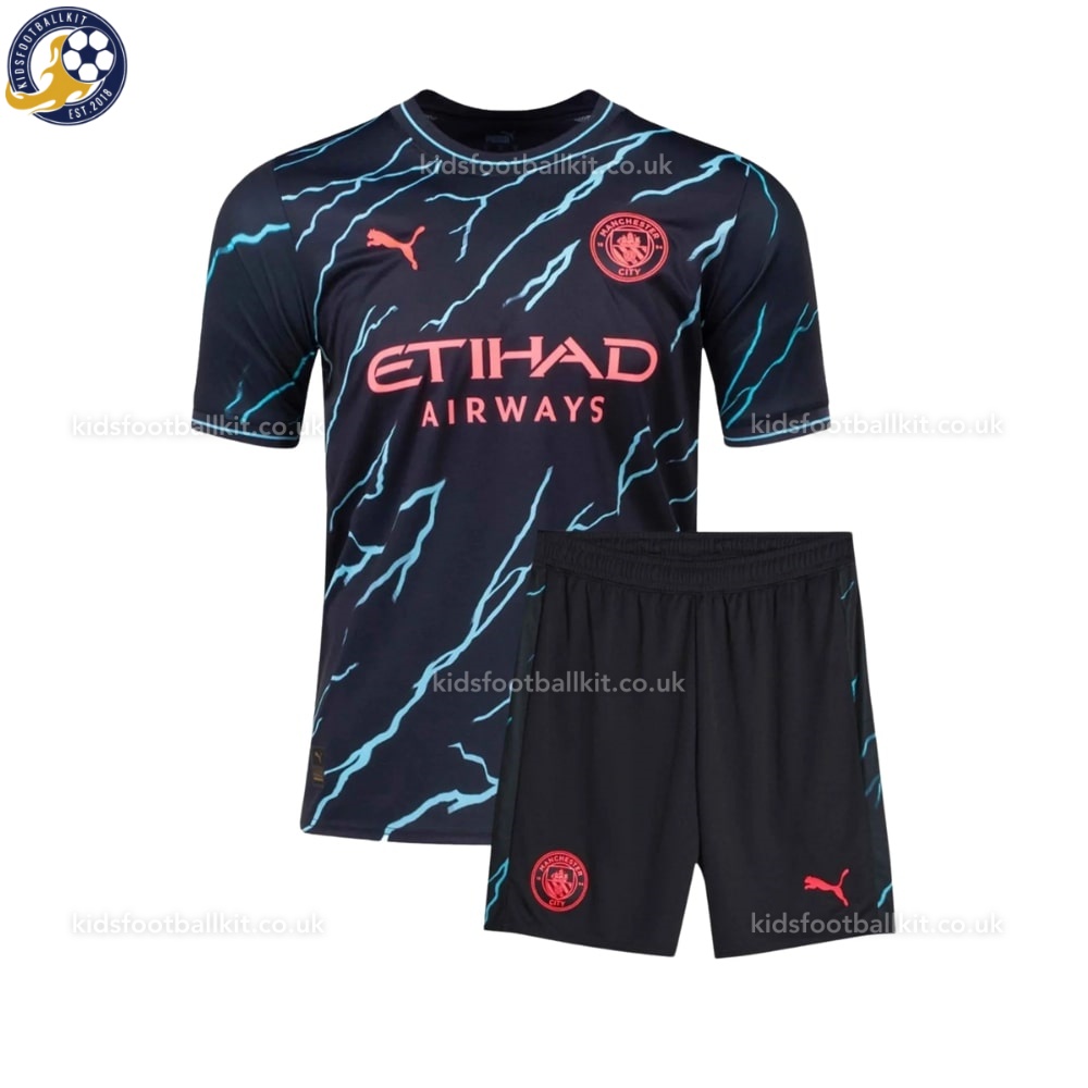 Manchester City Third Kids Football Kit 2023/24 (No Socks)