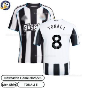 Newcastle United Tonali 8 Home 25 26 Men Football Shirt-over view