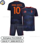 Nottingham Third Kids Football Kit 25_26 - Gibbs-White 10 - Overview