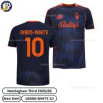 Nottingham Third Men Football Shirt 25_26 - Gibbs-White 10 - over iew