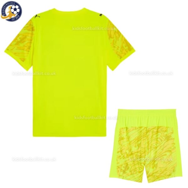 Paris Saint Germain Yellow Goalkeeper Kids Football Kit 2025_26-back view