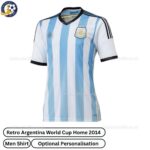 Retro 2014 World Cup Argentina home men football shirt - front view