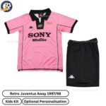 Retro Juventus Away Kids Kit 1997_1998-front view