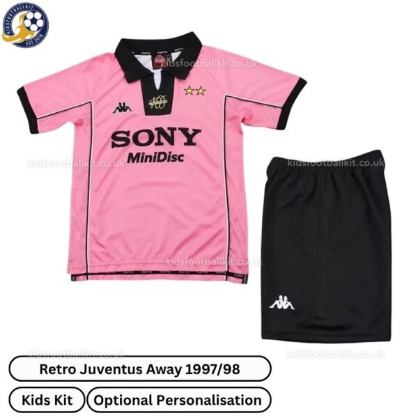 Retro Juventus Away Kids Kit 1997_1998-front view