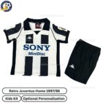 Retro Juventus Home Kids Football Kit 1997_98-front view