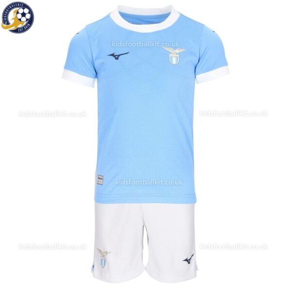 SS Lazio Home Kids Football Kit 2025_26-front view