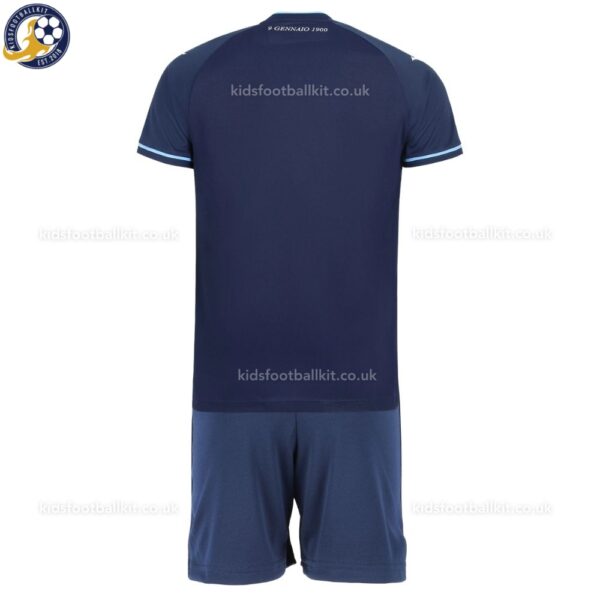 SS Lazio Third Kids Football Kit 2025_26-back view