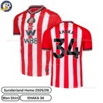 Sunderland XHAKA 34 Home 25 26 Men Football Shirt-over view