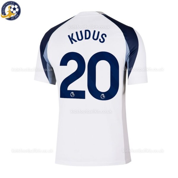 Tottenham Hotspur Home Men Football Shirts 25_26 - KUDUS 20 - back view