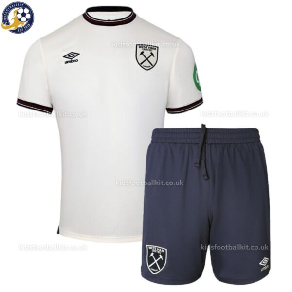West Ham United Away 25_26 Kids Football Kit-front view