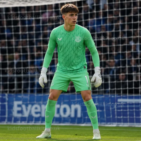 Everton Goalkeeper Kids Football Kit 202526 - PICKFORD 1 (With Socks)