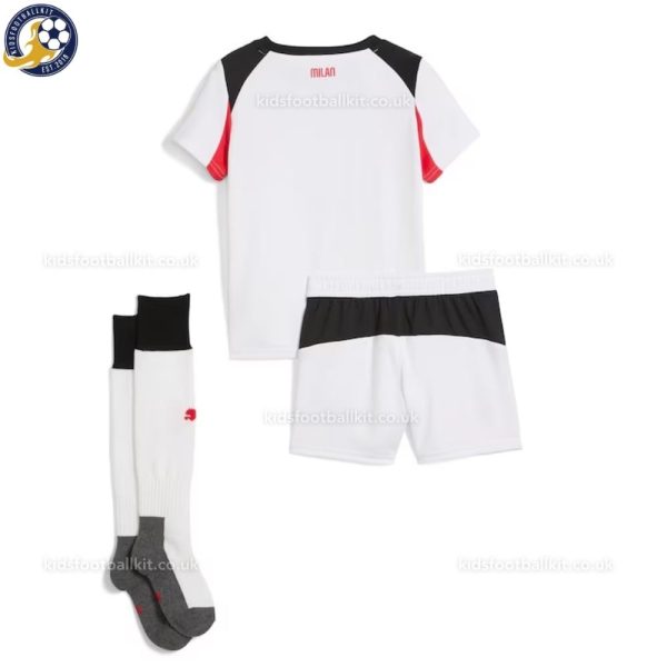 AC Milan Away Kids Football Kit 2025/26 (With Socks) - Back view