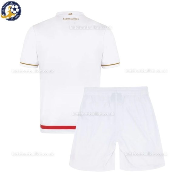 AS Monaco Home Kids Football Kit 2025/26 - Back View