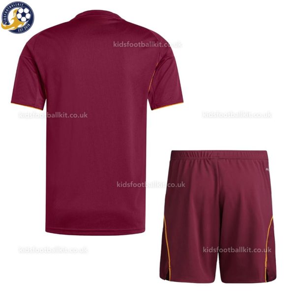 AS Roma Home Kids Football Kit 2025/26 - Back View