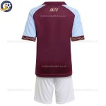 Aston Villa Home Kids Football Kit 2025/26 - Back view