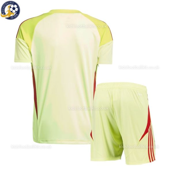 Aston Villa Yellow Goalkeeper Kids Football Kit 2025/26 - Back View