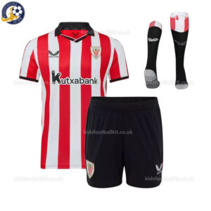Athletic Club Bilbao Home Kids Football Kit 2025/26 (With Socks) - Front View