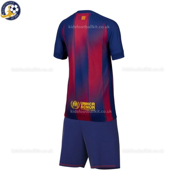 Barcelona Home Kids Football Kit 2025/26 - Back View