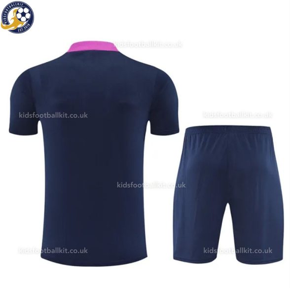 Barcelona Navy Blue Training Kids Football Kit 2025/26 - Back View
