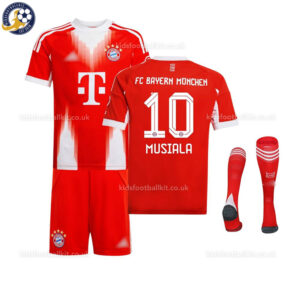 Bayern Munich MUSIALA 10 Home Kids Football Kit 2025/26 - Over View