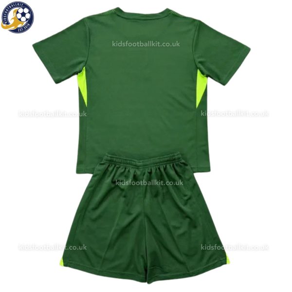 England Green Goalkeeper Kids Football Kit 2025/26 - Back View