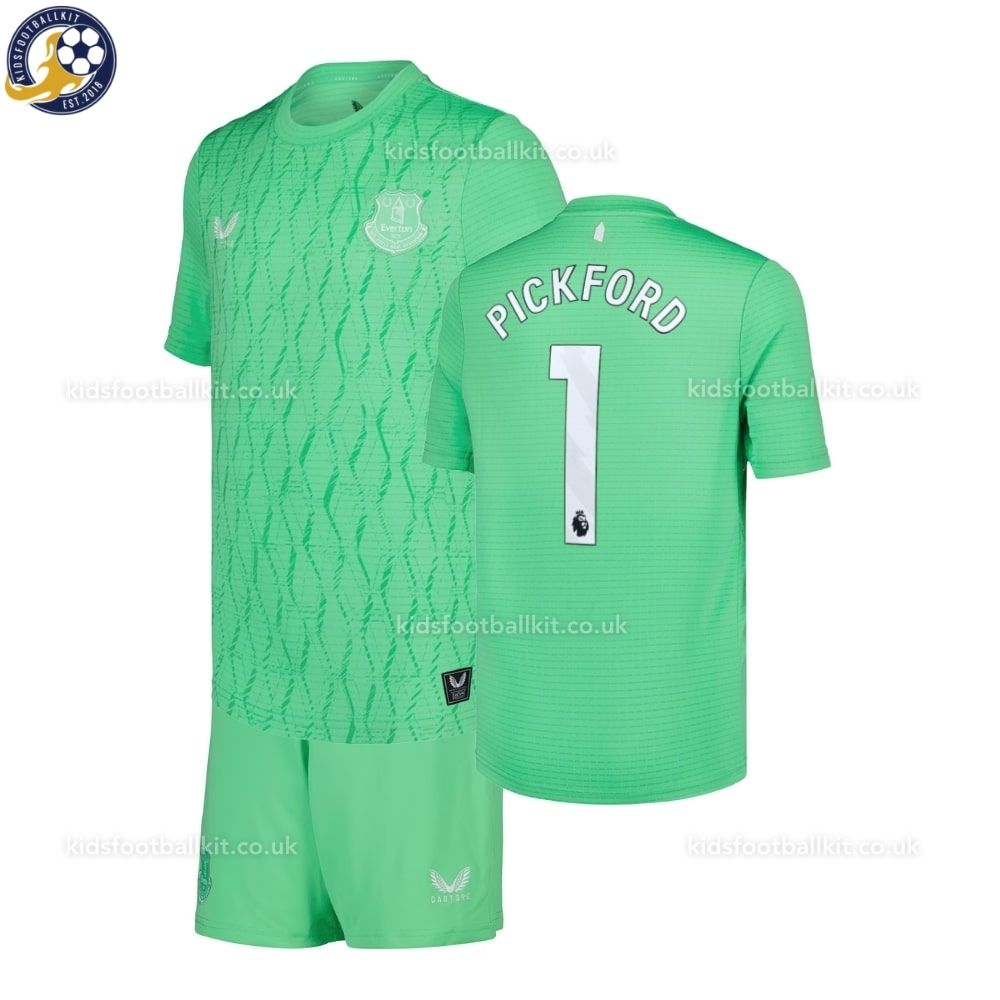 Everton PICKFORD 1 Goalkeeper Kids Football Kit 2025/26 (No Socks)