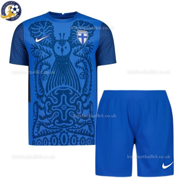 Finland Away Kids Football Kit 2025/26 - Front View