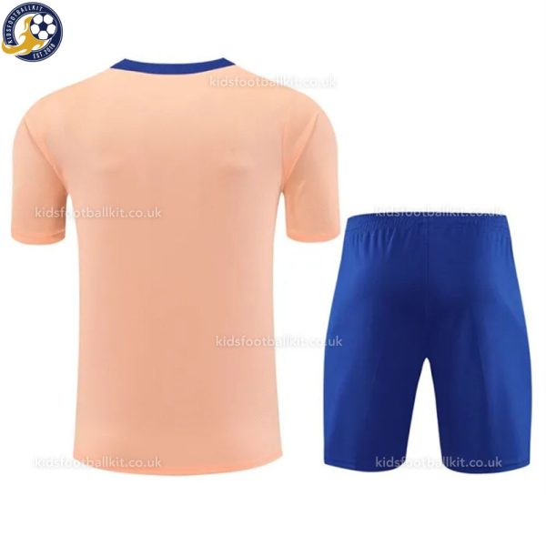 France Peach Training Kids Football Kit 2025/26 - Back View