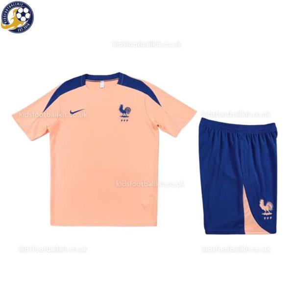 France Peach Training Kids Football Kit 2025/26 - Details (1)