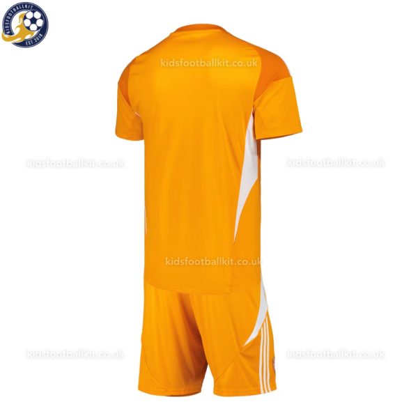 Leeds Utd Orange Goalkeeper Kids Football Kit 2025/26 - Back View