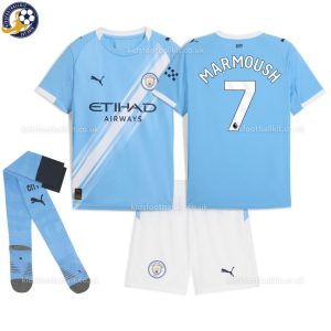 Manchester City MARMOUSH 7 Home Kids Football Kit 25/26 - Over View