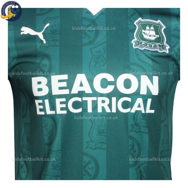 Plymouth Argyle Home Kids Football Kit 2025/26 - Details (2)