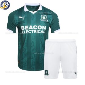 Plymouth Argyle Home Kids Football Kit 2025/26 - Front View