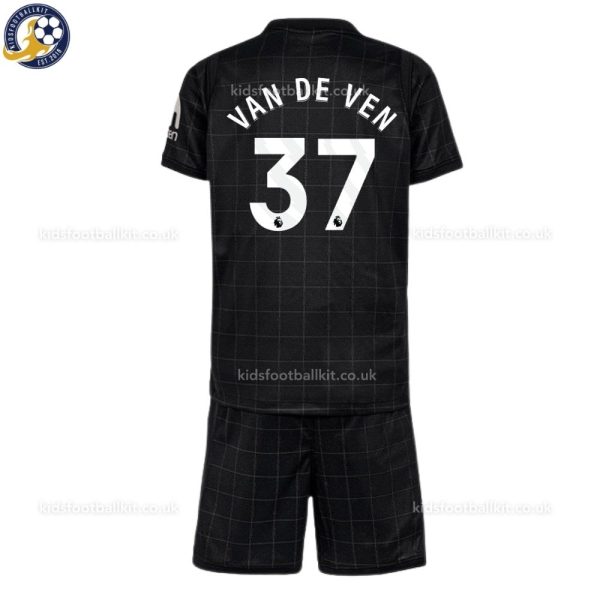 Tottenham Hotspur VAN DE VEN 37 Away Kids Football Kit 2025/26 - Back View