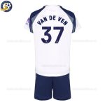Tottenham Hotspur VAN DE VEN 37 Home Kids Football Kit 2025/26 - Back View