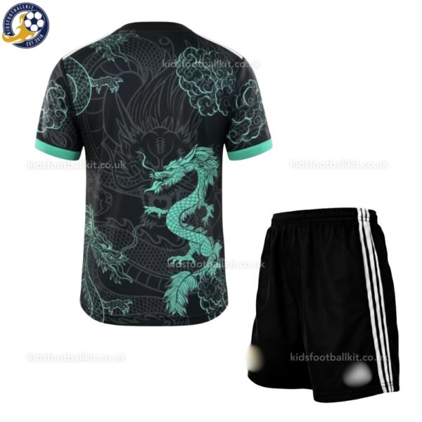 Real Madrid Green Dragon Edition Kids Football Kit 25_26-back view