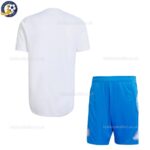 Real Madrid White Blue Training Kids Football Kit 25_26-back view