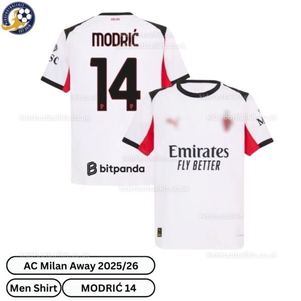 AC Milan Away Kids Football Kit 2025_26 -MODRIĆ 14-over view-b