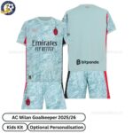 AC Milan Goalkeeper Kids Football Kit 2025_26-over view-b