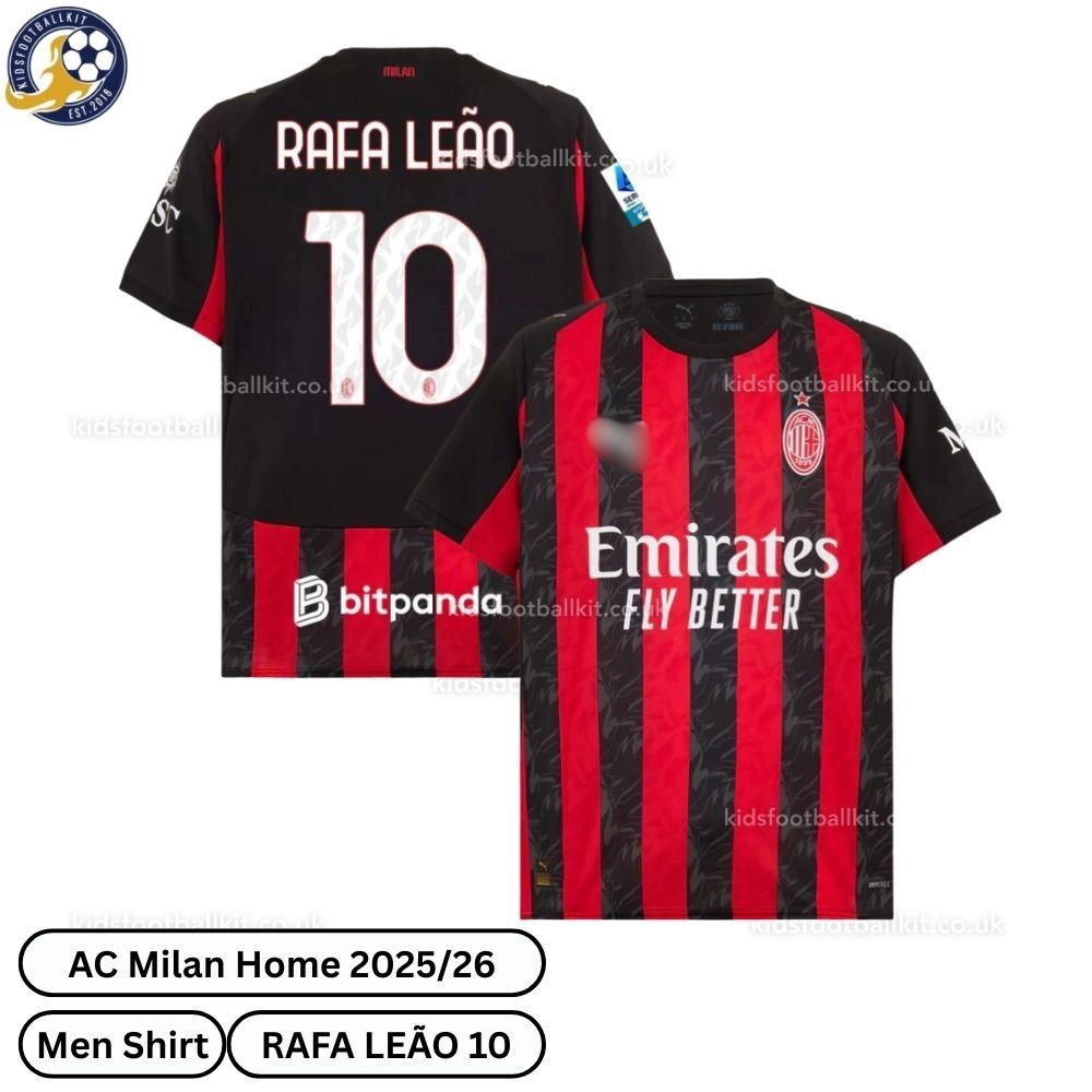 Ac Milan Rafa Leão Home 10 Men Shirt 25/26 | Perfect Gift