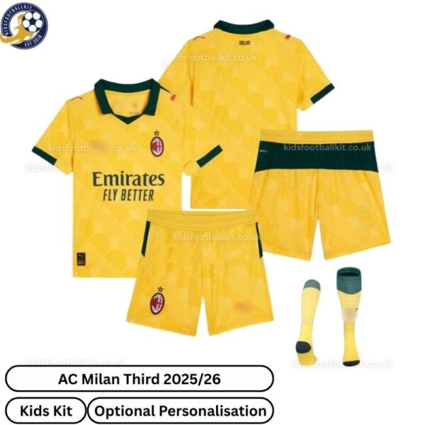 AC Milan Third Kids Football Kit 2025_26-over view-b