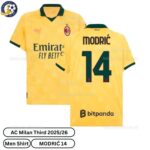 AC Milan Third Men Football Shirt 2025_26 – MODRIĆ 14-over view-b