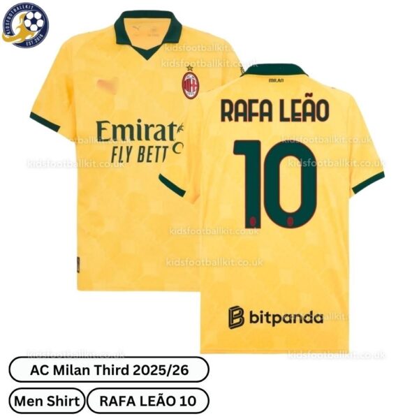 AC Milan 25/26 RAFA LEÃO 10 Third Men Football Shirt