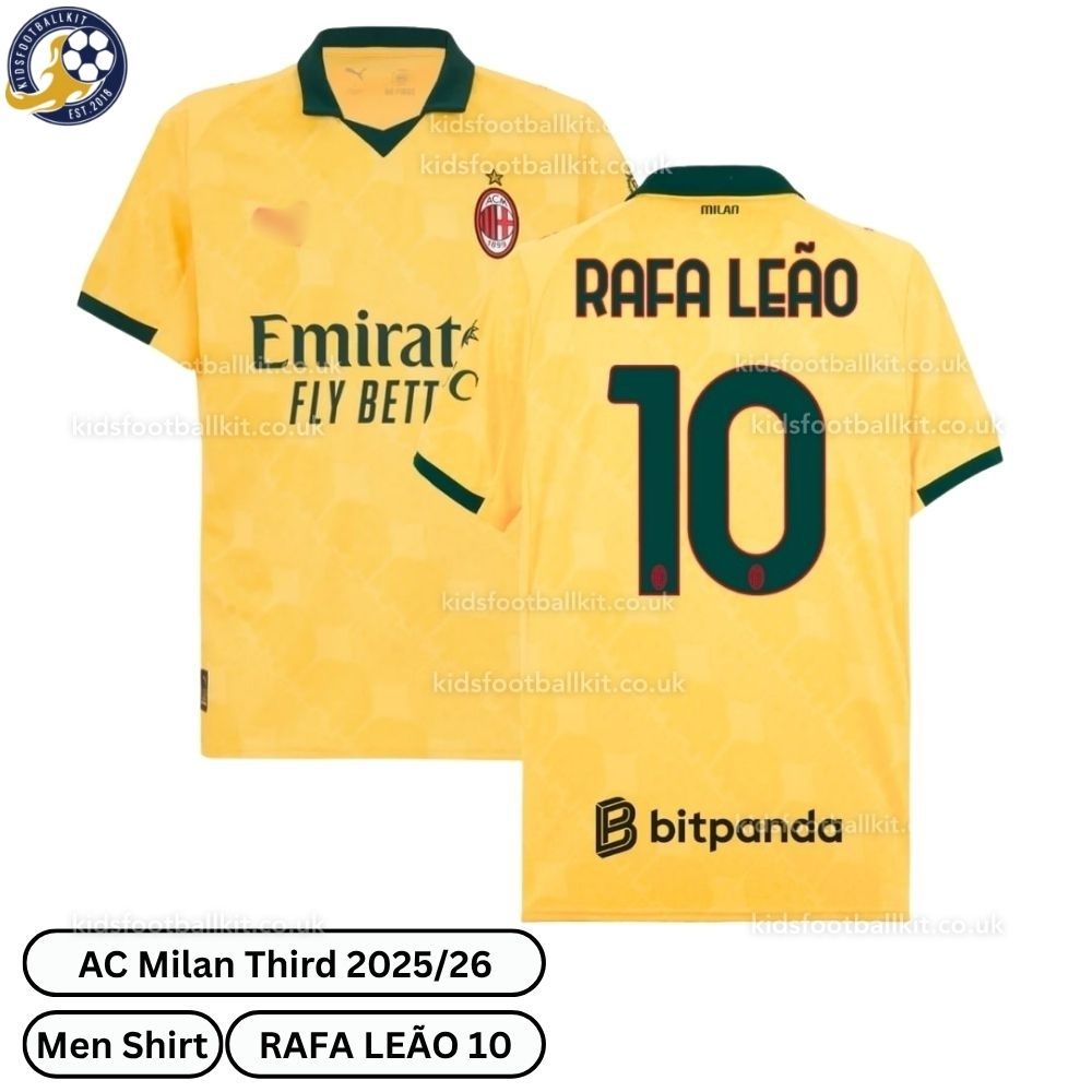 AC Milan 25/26 RAFA LEÃO 10 Third Men Football Shirt
