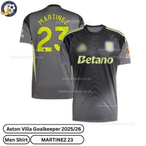 Aston Villa Goalkeeper Men Football Shirt 2025_26 – MARTINEZ 23-over view - blur