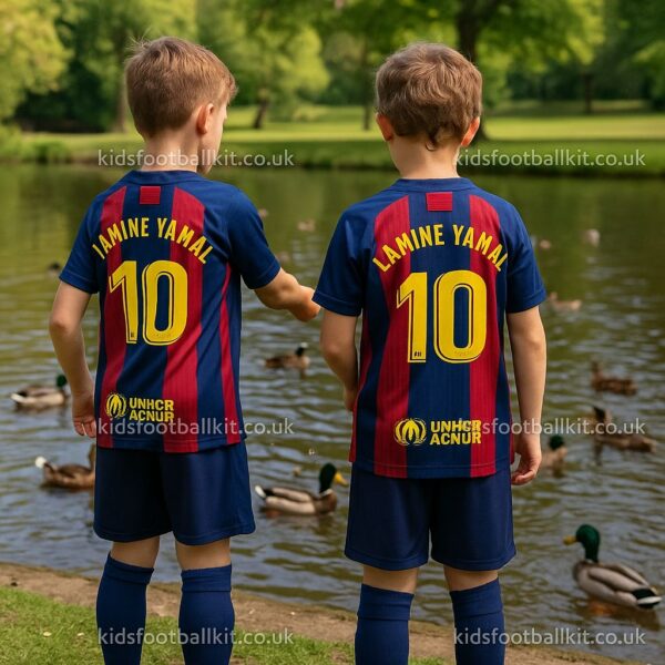 Barcelona 25/26 LAMINE YAMAL 10 Home Kids Football Kit (2)