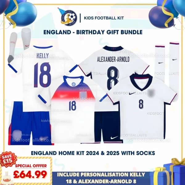 England home Kids Football Kit 24_25 and 25_26