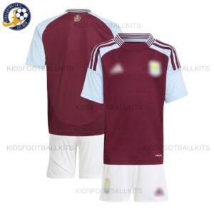 Aston Villa Home Kids Football Kit 2024/25 - Overview No Socks